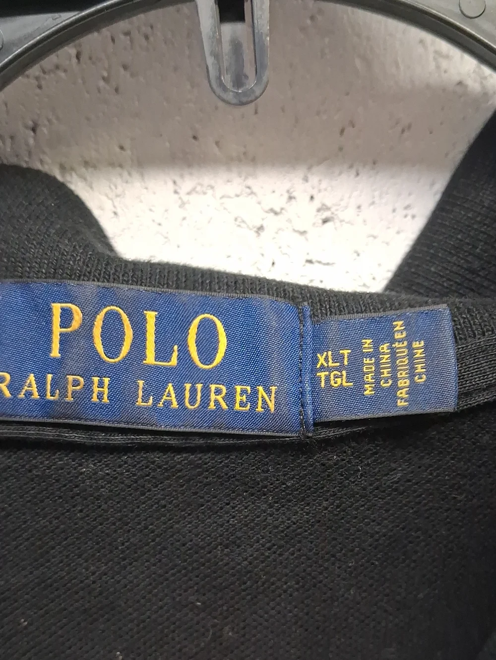 NWOT Mens Polo Ralph Lauren Black Polo Shirt XLT